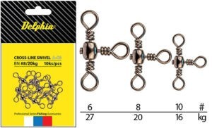 Delphin Karabinka s Obratlíkem Cross-Line Swivel A-03/10ks Varianta: Velikost 6 / Nosnost 27 Kg