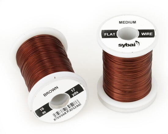 Sybai Drátek Flat Colour Wire Medium Brown