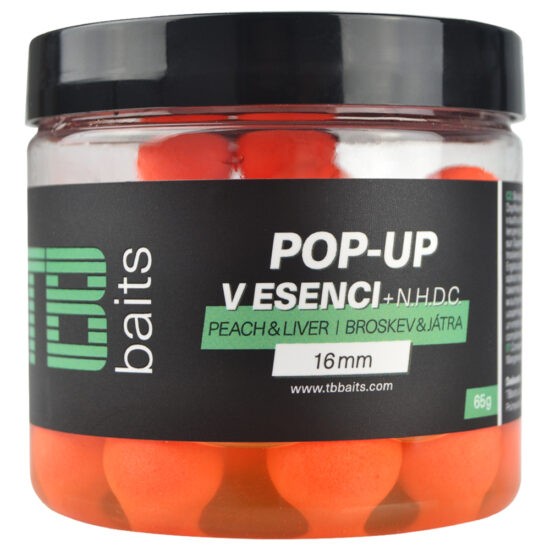 TB Baits Plovoucí Boilie Pop-Up Orange Peach Liver + NHDC 65 g 16mm