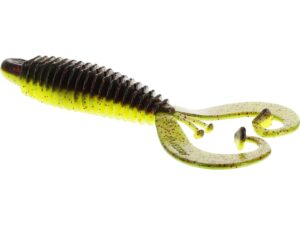 Westin Gumová Nástraha RingCraw Curltail 6g 9cm 5ks Barva: Black/Chartreuse